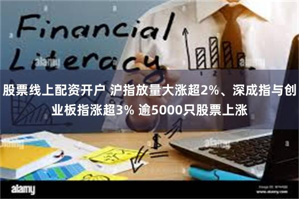 股票线上配资开户 沪指放量大涨超2%、深成指与创业板指涨超3% 逾5000只股票上涨