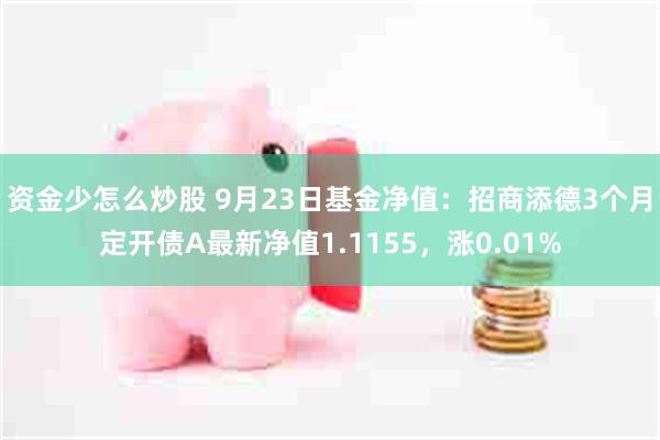 资金少怎么炒股 9月23日基金净值：招商添德3个月定开债A最新净值1.1155，涨0.01%