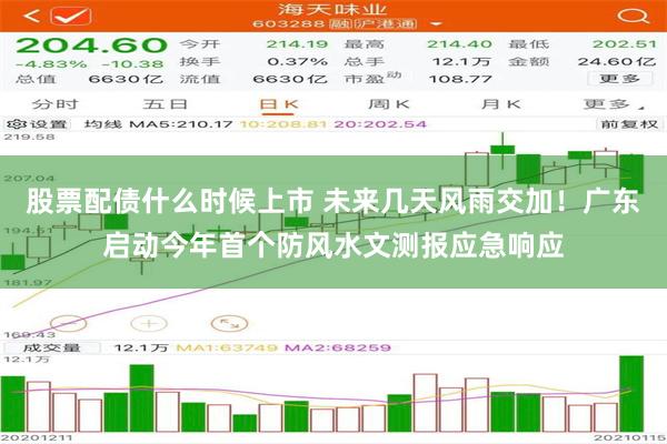 股票配债什么时候上市 未来几天风雨交加！广东启动今年首个防风水文测报应急响应